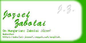 jozsef zabolai business card