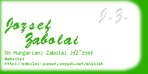 jozsef zabolai business card